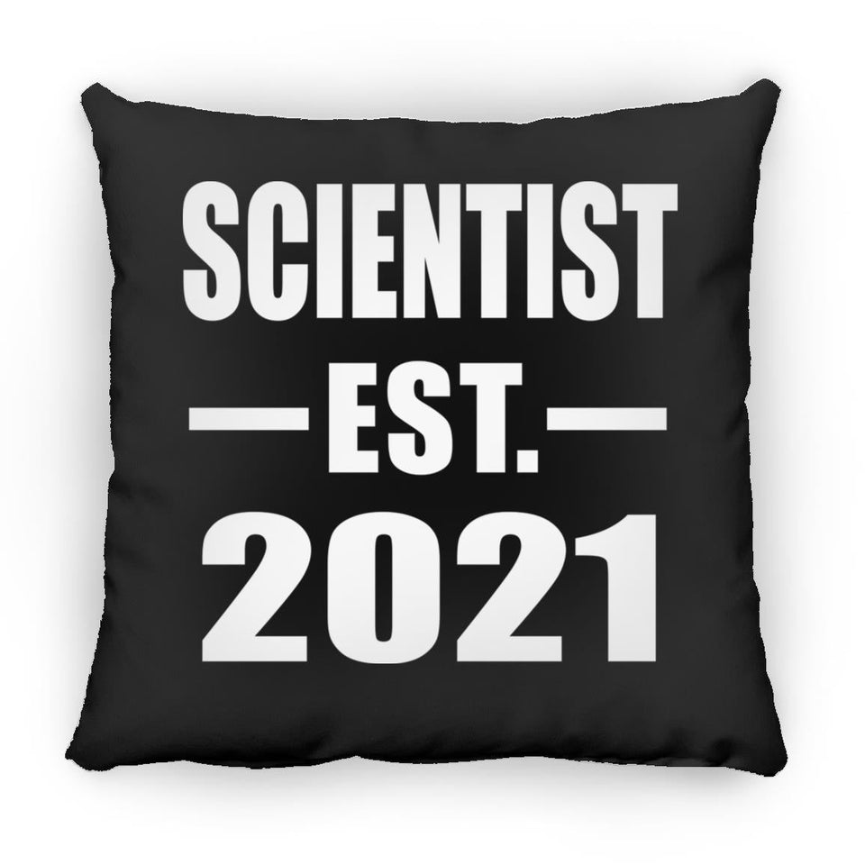 Scientist Established EST. 2021 - Throw Pillow Black