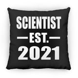 Scientist Established EST. 2021 - Throw Pillow Black