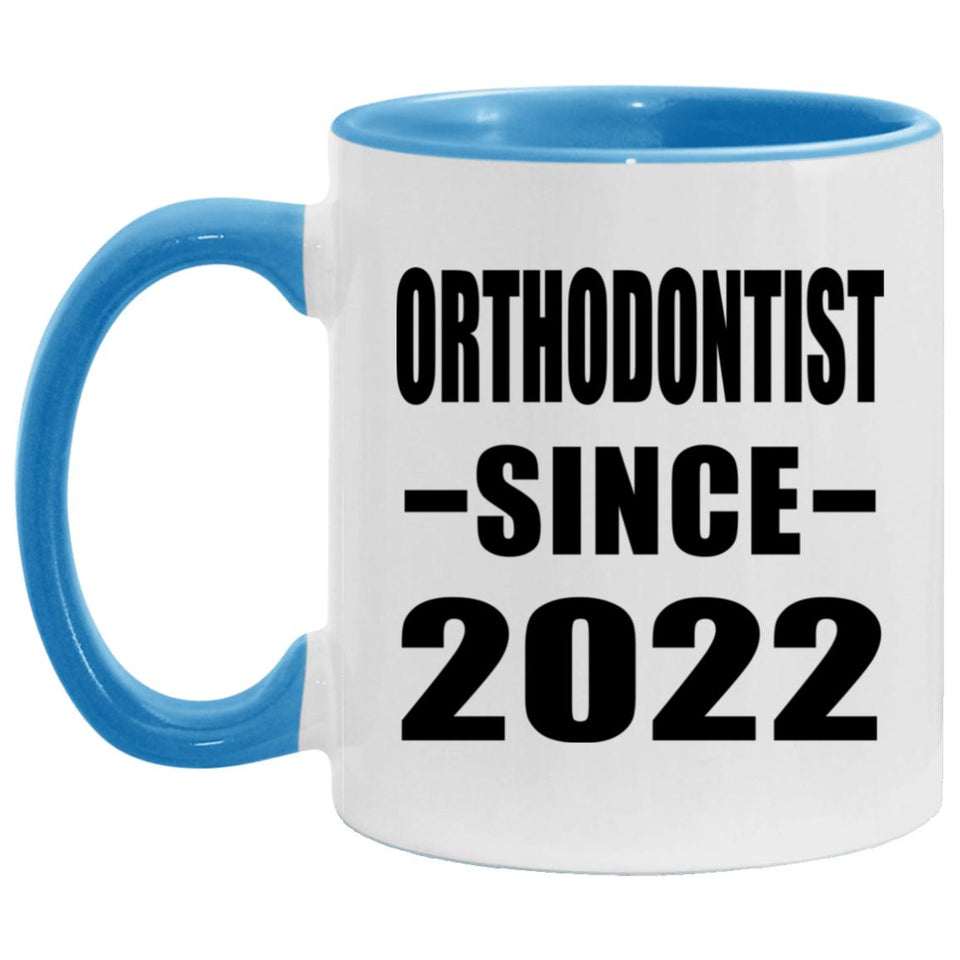 Orthodontist Since 2022 - 11oz Accent Mug Blue