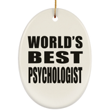 World's Best Psychologist - Oval Ornament