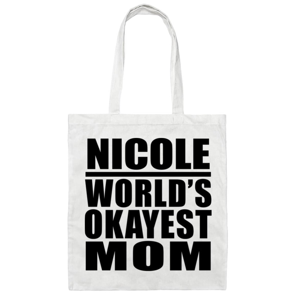 Nicole World's Okayest Mom - Tote Bag White