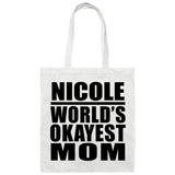 Nicole World's Okayest Mom - Tote Bag White