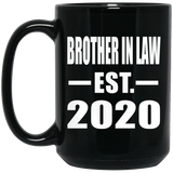 Brother In Law Established EST. 2020 - 15oz Coffee Mug Black