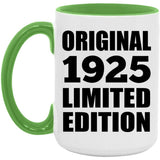 99th Birthday Original 1925 Limited Edition - 15oz Accent Mug Green
