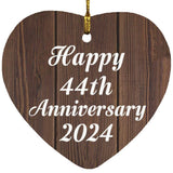 Happy 44th Anniversary 2024 - Heart Ornament D
