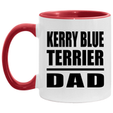 Kerry Blue Terrier Dad - 11oz Accent Mug Red