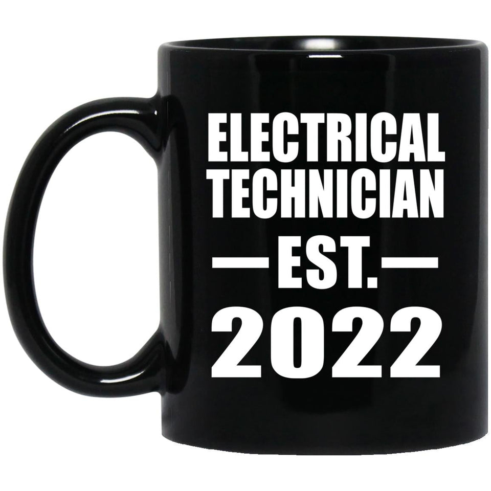 Electrical Technician Established EST. 2022 - 11oz Coffee Mug Black