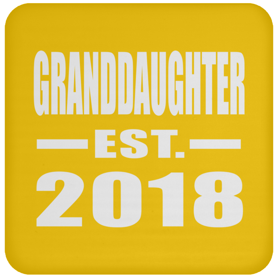 Granddaughter Established EST. 2018 - Drink Coaster