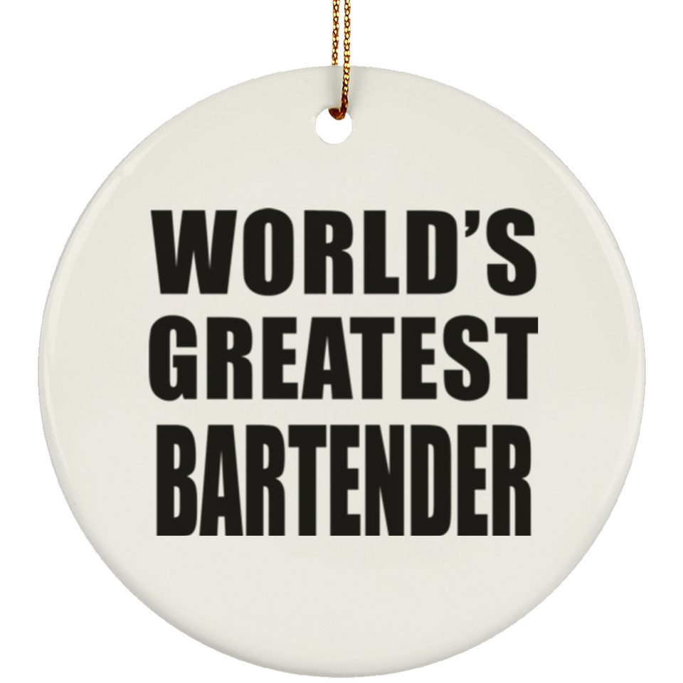 World's Greatest Bartender - Circle Ornament