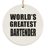 World's Greatest Bartender - Circle Ornament