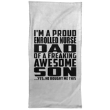 Proud Enrolled Nurse Dad Of Awesome Son - Hand Towel