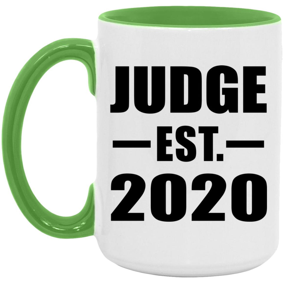 Judge Established EST. 2020 - 15oz Accent Mug Green