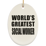 World's Greatest Social Worker - Oval Ornament