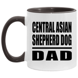Central Asian Shepherd Dog Dad - 11oz Accent Mug Black