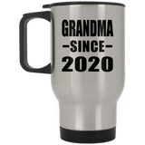 Grandma Since 2020 - Silver Travel Mug