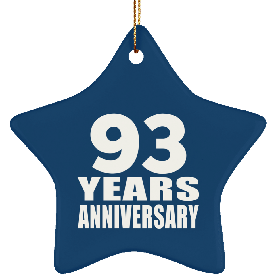 93rd Anniversary 93 Years - Star Ornament