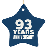 93rd Anniversary 93 Years - Star Ornament