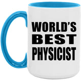 World's Best Physicist - 15oz Accent Mug Blue