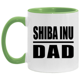 Shiba Inu Dad - 11oz Accent Mug Green