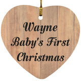 Wayne Baby's First Christmas - Heart Ornament C