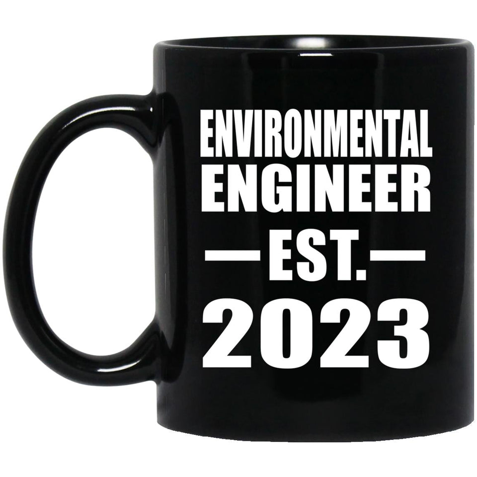 Environmental Engineer Established EST. 2023 - 11oz Coffee Mug Black