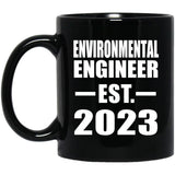 Environmental Engineer Established EST. 2023 - 11oz Coffee Mug Black