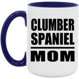 Clumber Spaniel Mom - 15oz Accent Mug Purple