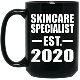 Skincare Specialist Established EST. 2020 - 15oz Coffee Mug Black