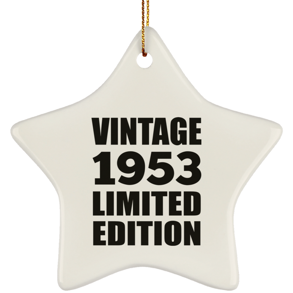 71st Birthday Vintage 1953 Limited Edition - Star Ornament