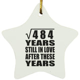 22nd Anniversary Square Root of 484 Years Still In Love - Star Ornament