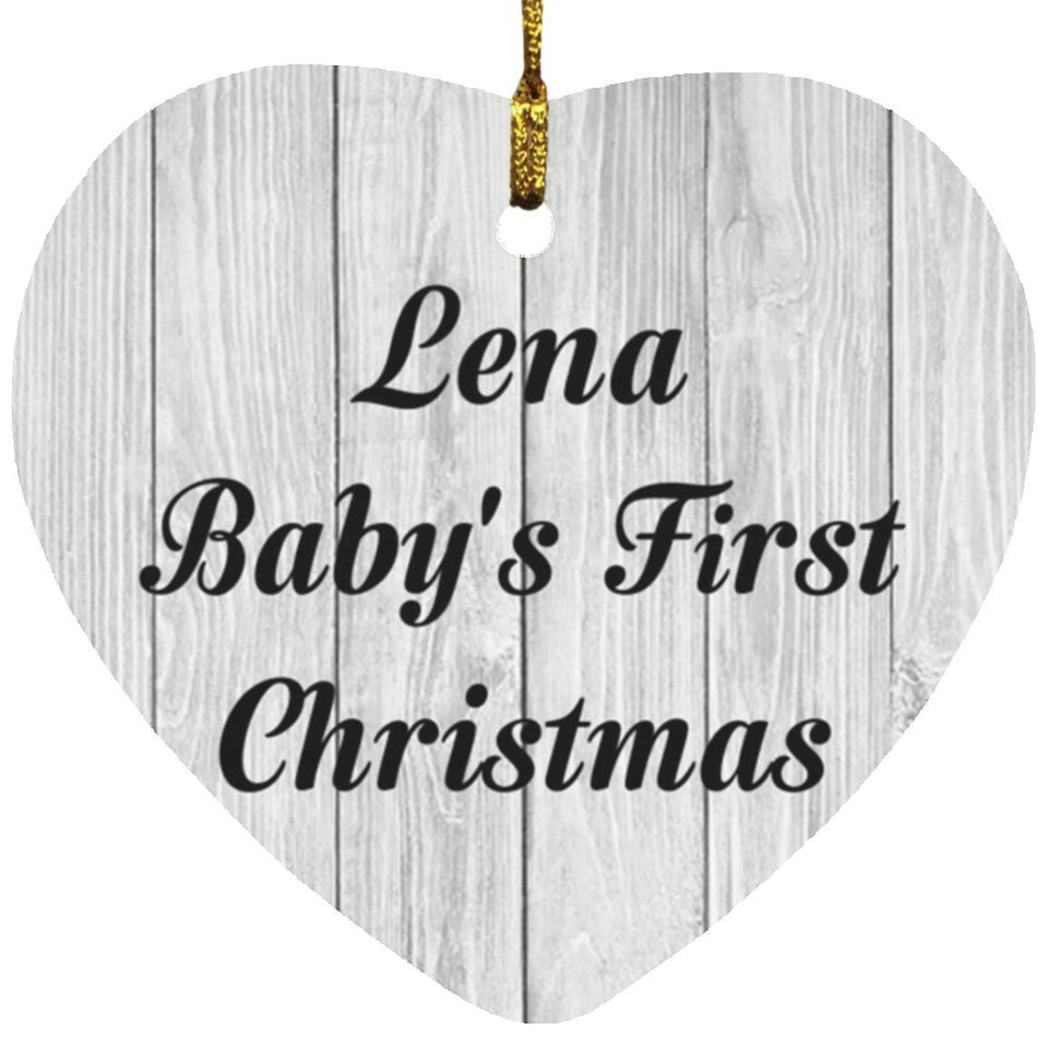Lena Baby's First Christmas - Heart Ornament F