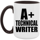 A+ Technical Writer - 15oz Accent Mug Black