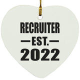 Recruiter Established EST. 2022 - Heart Ornament