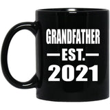Grandfather Established EST. 2021 - 11oz Coffee Mug Black