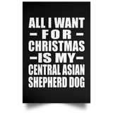 All I Want For Christmas Is My Central Asian Shepherd Dog - Poster Portrait