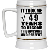7th Birthday Took Square Root of 49 Years To Awesome - Beer Stein