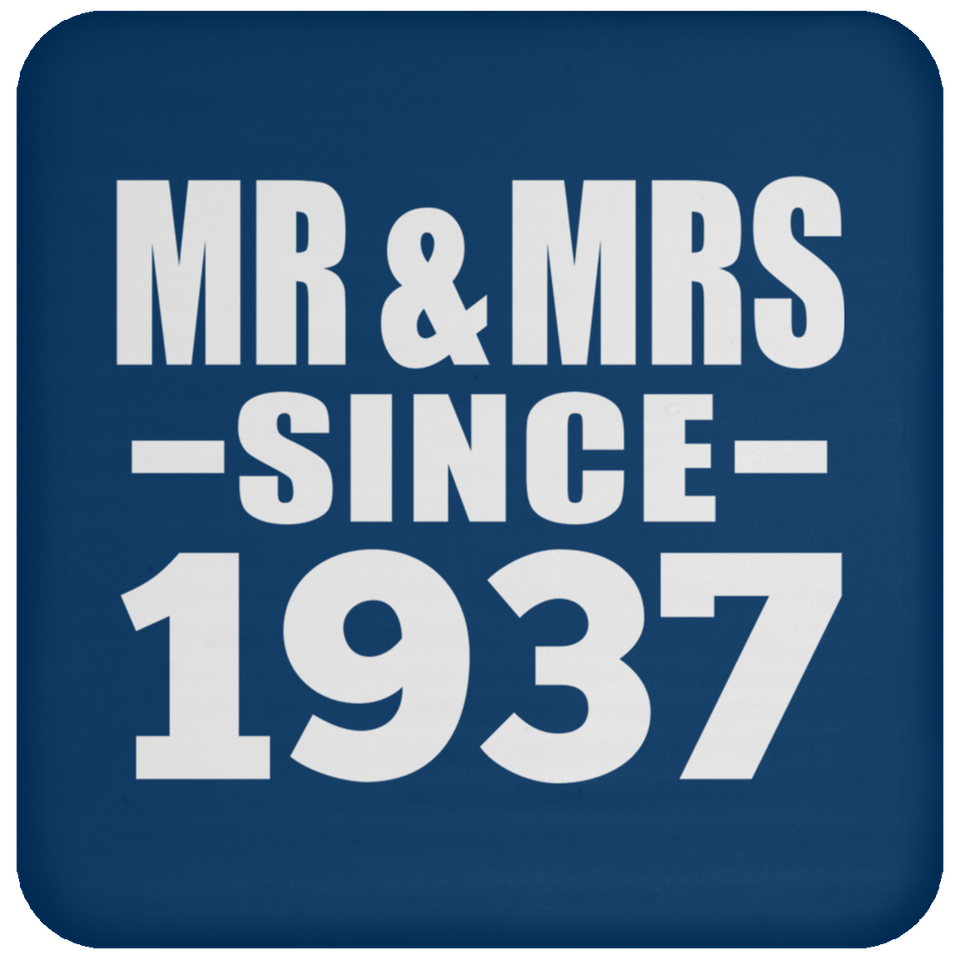 87th Anniversary Mr & Mrs Since 1937 - Drink Coaster