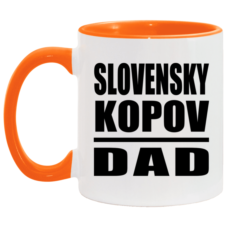 Slovensky Kopov Dad - 11oz Accent Mug Orange