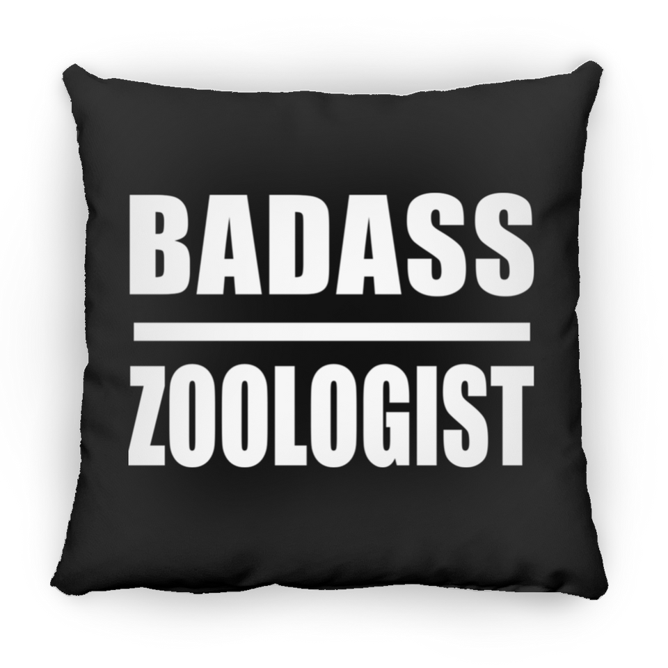 Badass Zoologist - Throw Pillow Black
