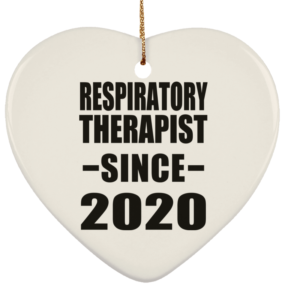 Respiratory Therapist Since 2020 - Heart Ornament