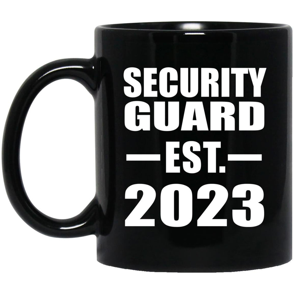 Security Guard Established EST. 2023 - 11oz Coffee Mug Black