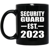 Security Guard Established EST. 2023 - 11oz Coffee Mug Black