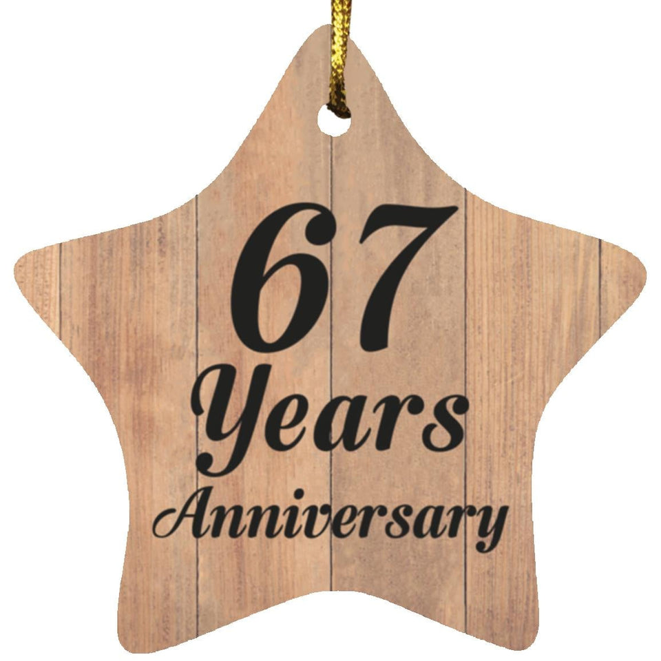 67th Anniversary 67 Years Anniversary - Star Ornament C