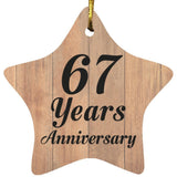 67th Anniversary 67 Years Anniversary - Star Ornament C
