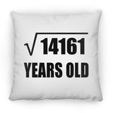 119th Birthday Square Root of 14161 Years Old - Throw Pillow
