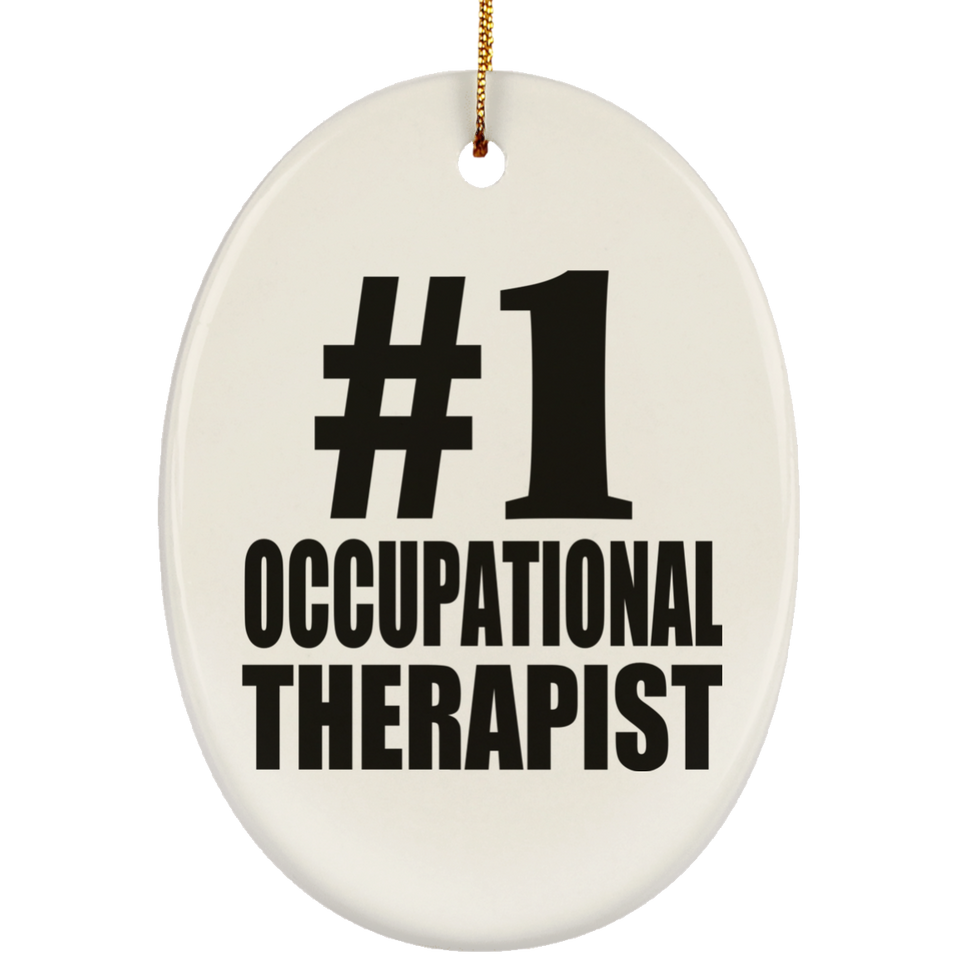 Number One #1 Occupational Therapist - Oval Ornament