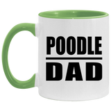 Poodle Dad - 11oz Accent Mug Green