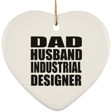 Dad Husband Industrial Designer - Heart Ornament