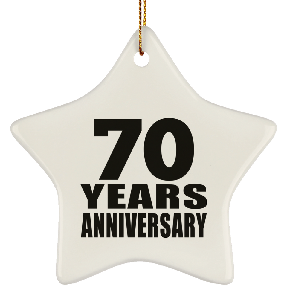 70th Anniversary 70 Years - Star Ornament