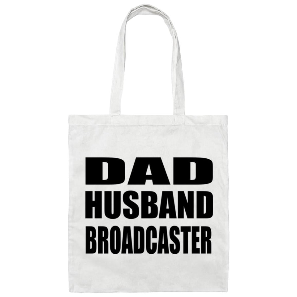 Dad Husband Broadcaster - Tote Bag White